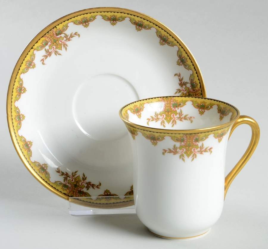 Schleiger 582 Chocolate Cup & Saucer Set by Haviland-1