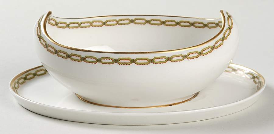 Schleiger 588 Sauce Boat with Attached Underplate by Haviland-1