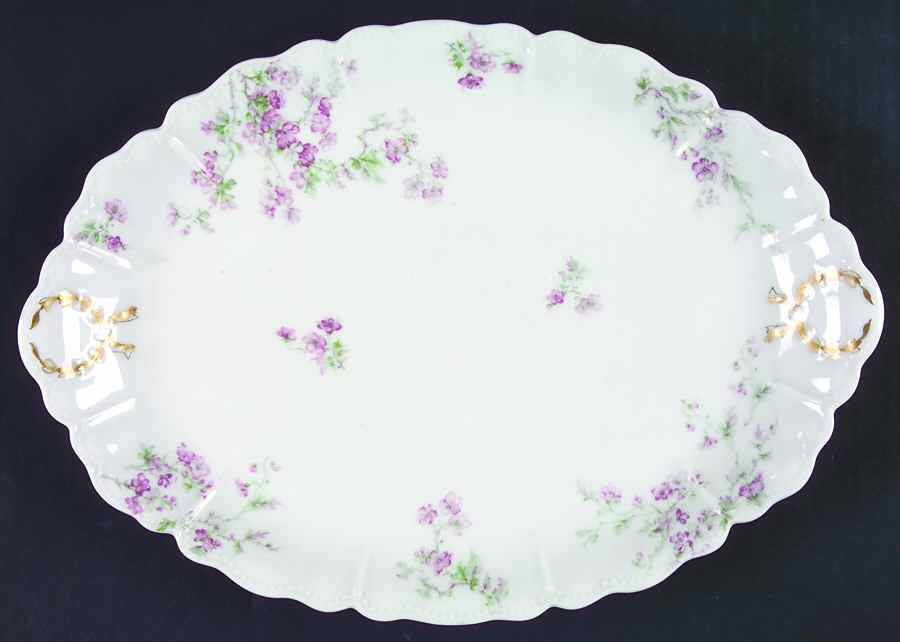 Schleiger 58A 14" Oval Serving Platter by Haviland-1