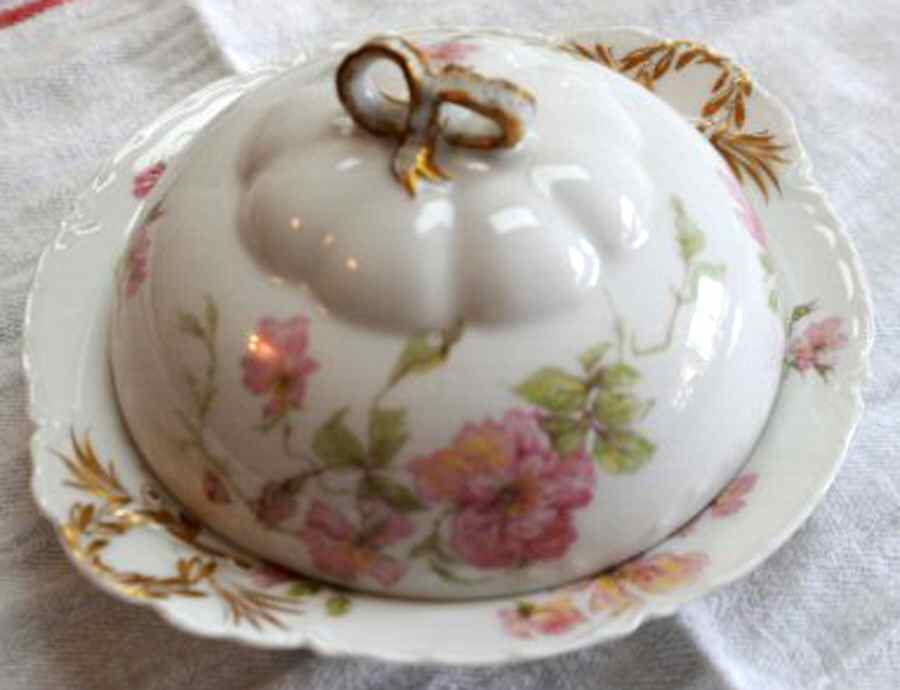 Schleiger 59 Round Covered Butter by Haviland-1