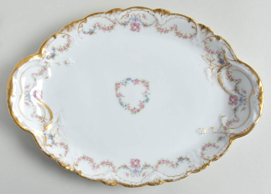 Schleiger 597 11" Oval Serving Platter by Haviland-1