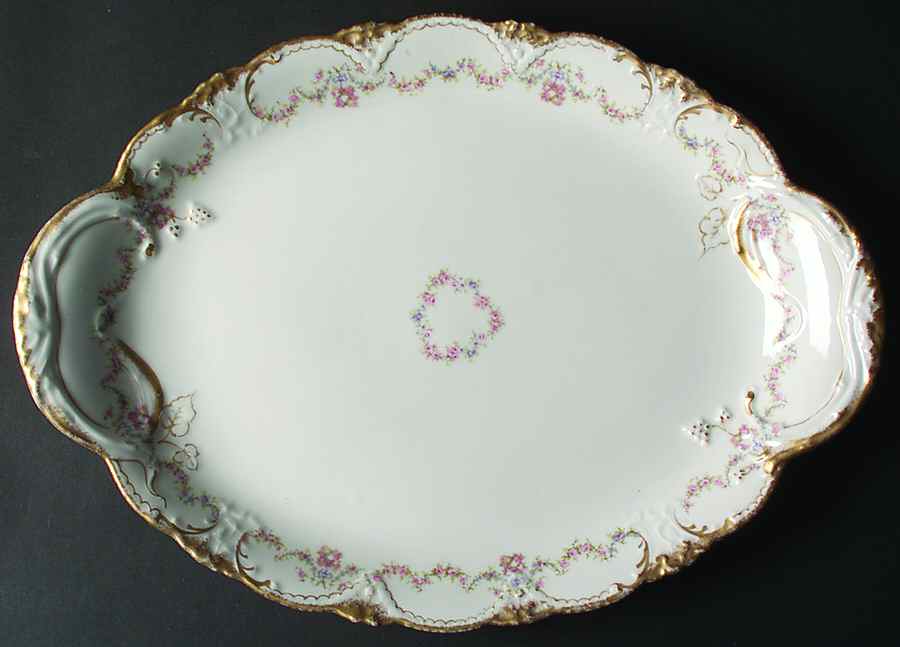 Schleiger 597 16" Oval Serving Platter by Haviland-1