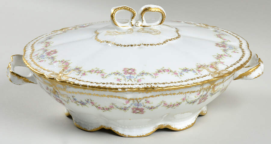 Schleiger 597a Round Covered Vegetable by Haviland-1
