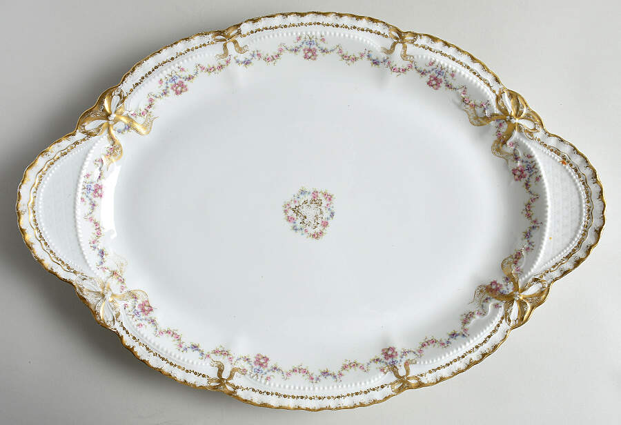 Schleiger 597a 18" Oval Serving Platter by Haviland-1