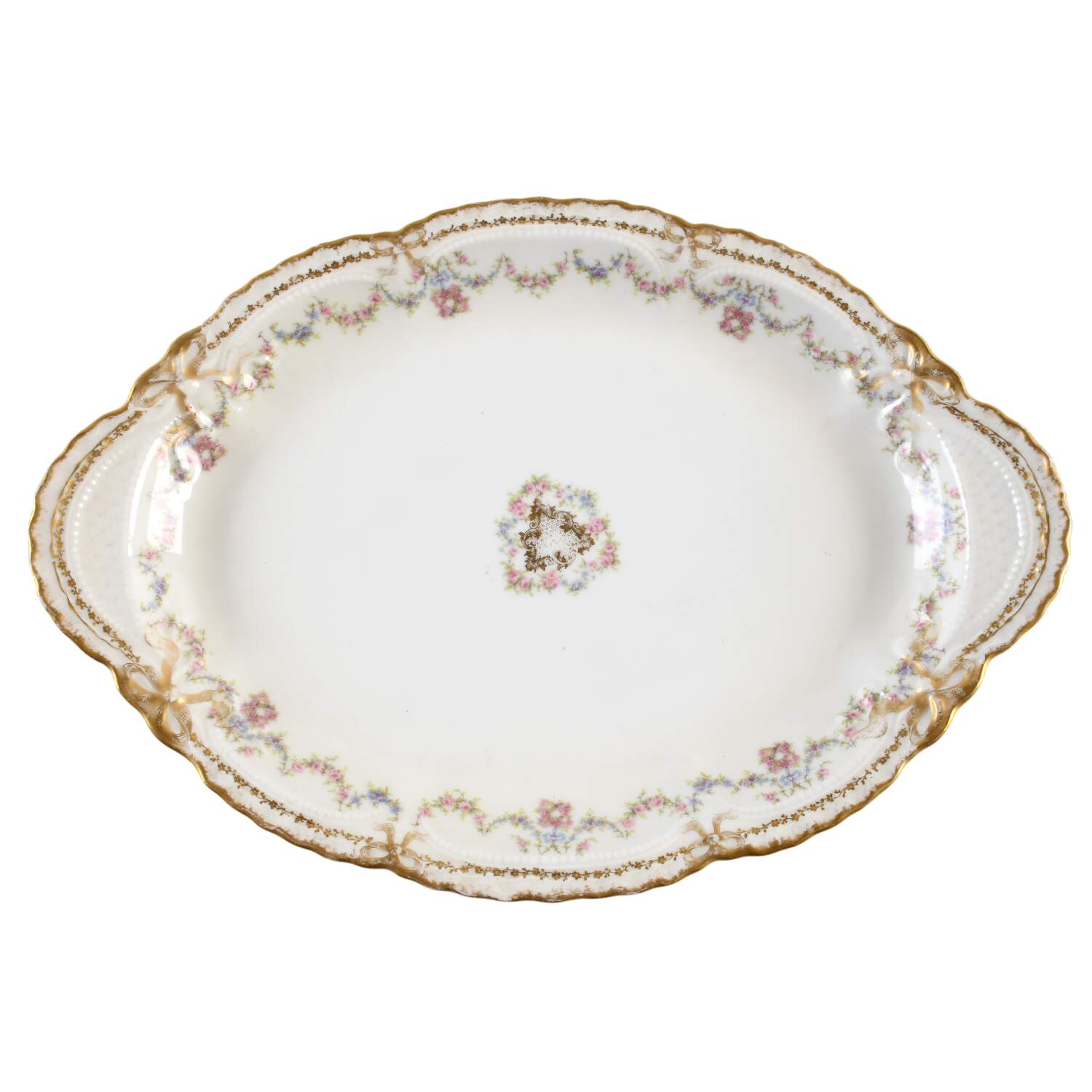 Schleiger 597a 14" Oval Serving Platter by Haviland-1