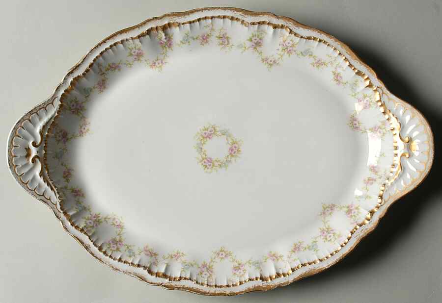 Schleiger 598 14" Oval Serving Platter by Haviland-1