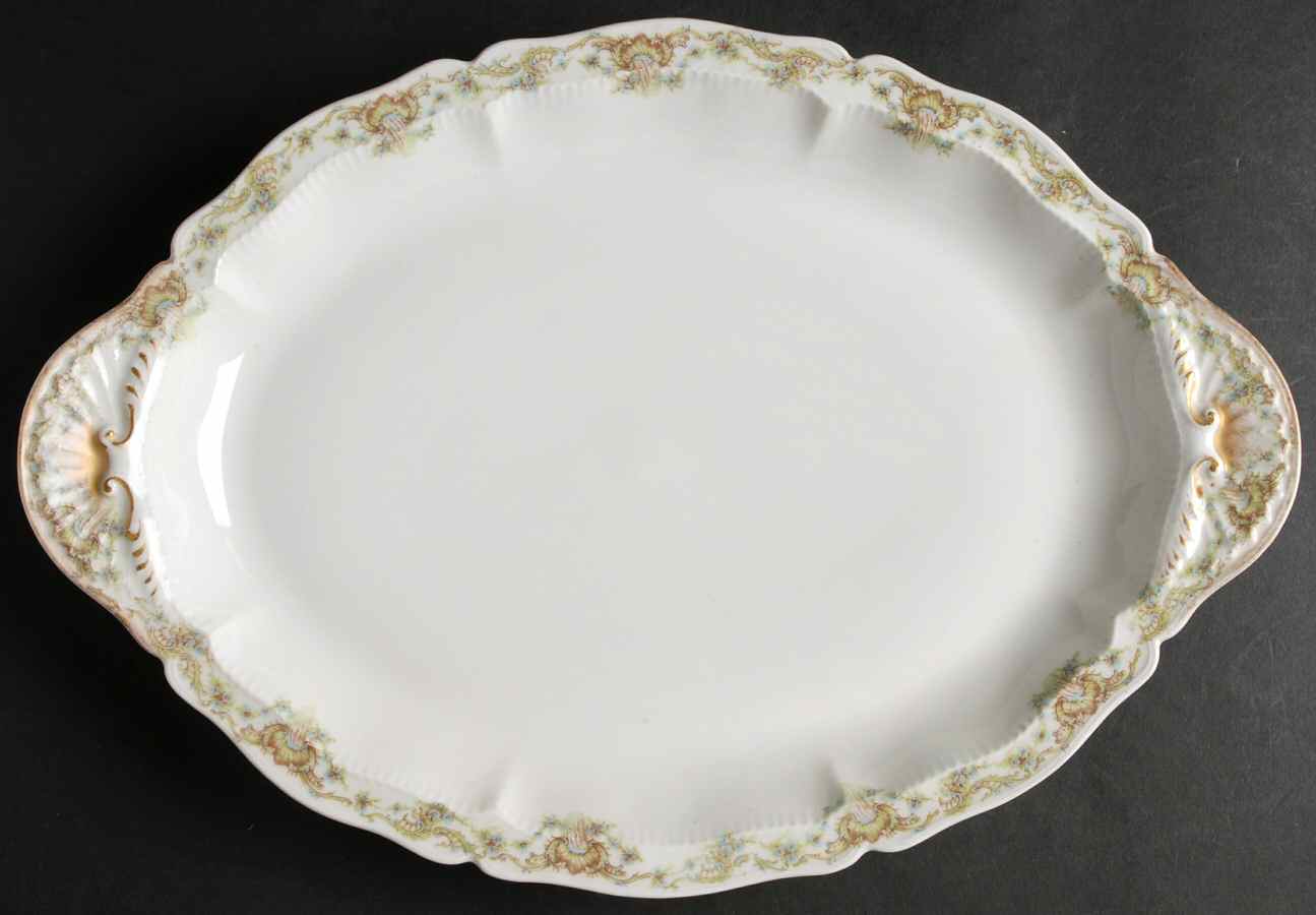 Schleiger 599e 14" Oval Serving Platter by Haviland-1