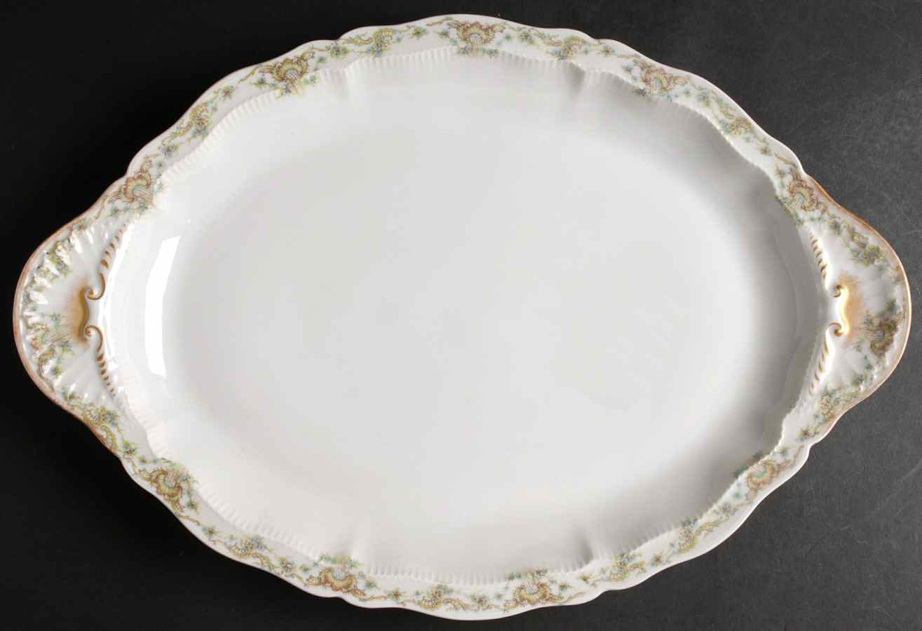 Schleiger 599e 16" Oval Serving Platter by Haviland-1