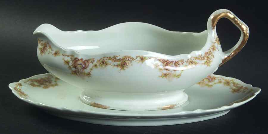 Schleiger 599g Gravy Boat & Underplate by Haviland-1