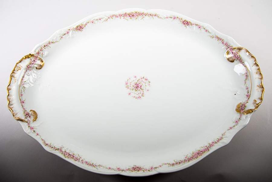 Schleiger 601e 18" Oval Serving Platter by Haviland-1