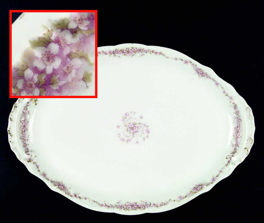 Schleiger 601e 16" Oval Serving Platter by Haviland-1