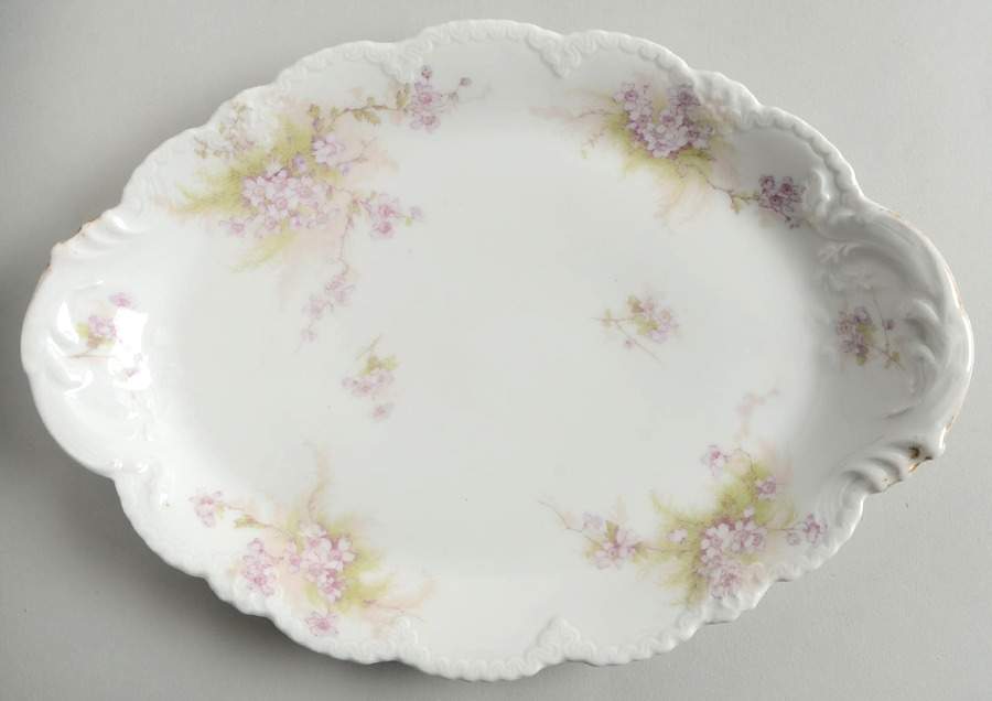 Schleiger 609b 12" Oval Serving Platter by Haviland-1
