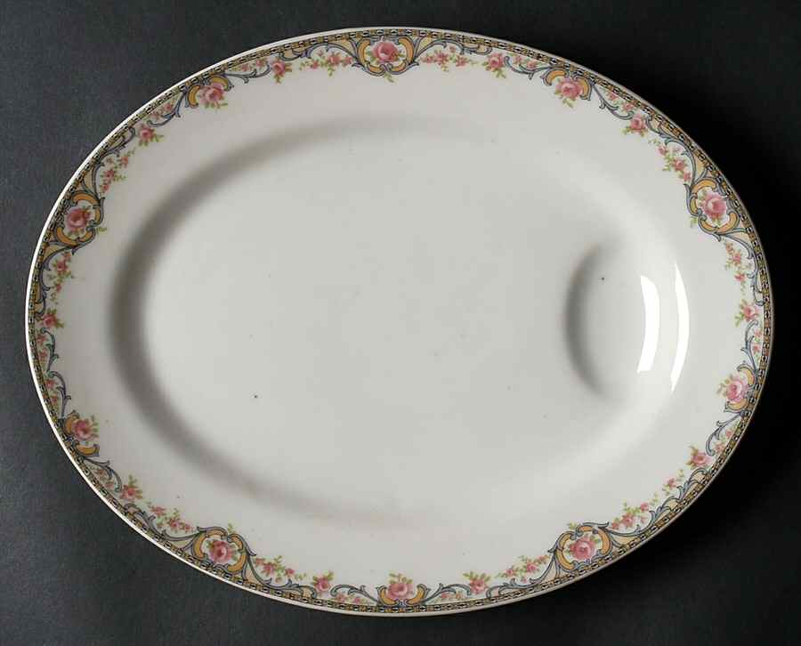 Schleiger 614 11" Oval Serving Platter by Haviland-1