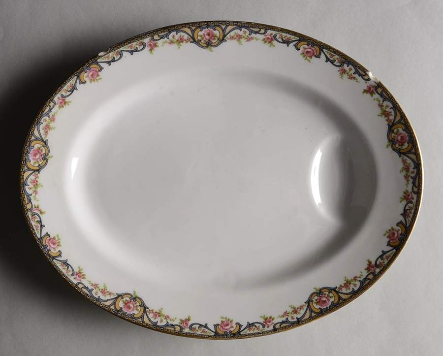 Schleiger 614E 11" Oval Serving Platter by Haviland-1