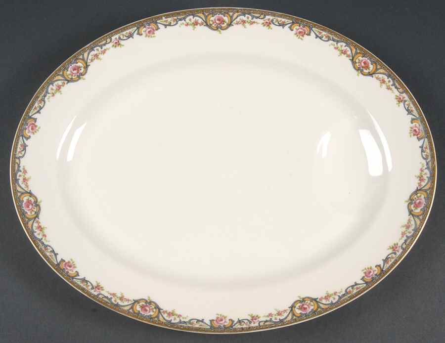 Schleiger 614E 13" Oval Serving Platter by Haviland-1