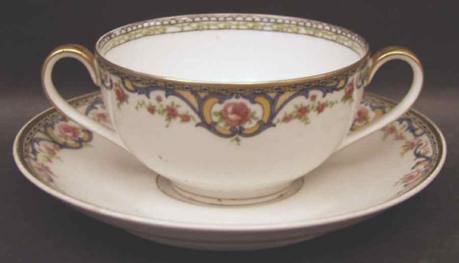 Schleiger 614E Flat Bouillon Cup & Saucer by Haviland-1
