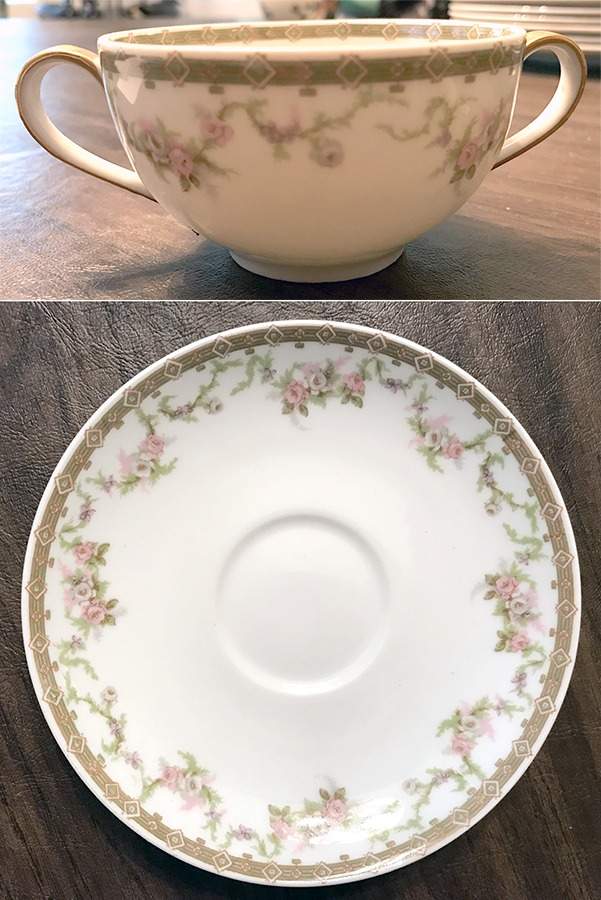 Schleiger 615 Flat Bouillon Cup & Saucer by Haviland-1