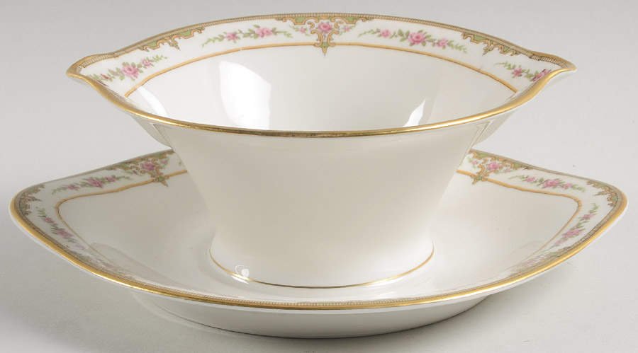 Schleiger 618 Gravy Boat with Attached Underplate by Haviland-1