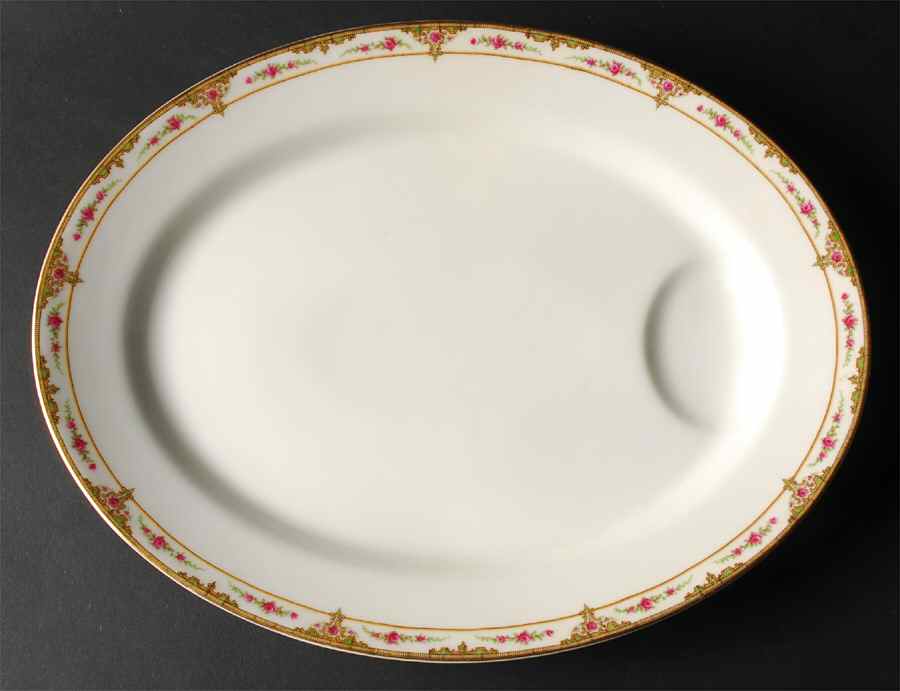 Schleiger 618 15" Oval Serving Platter by Haviland-1