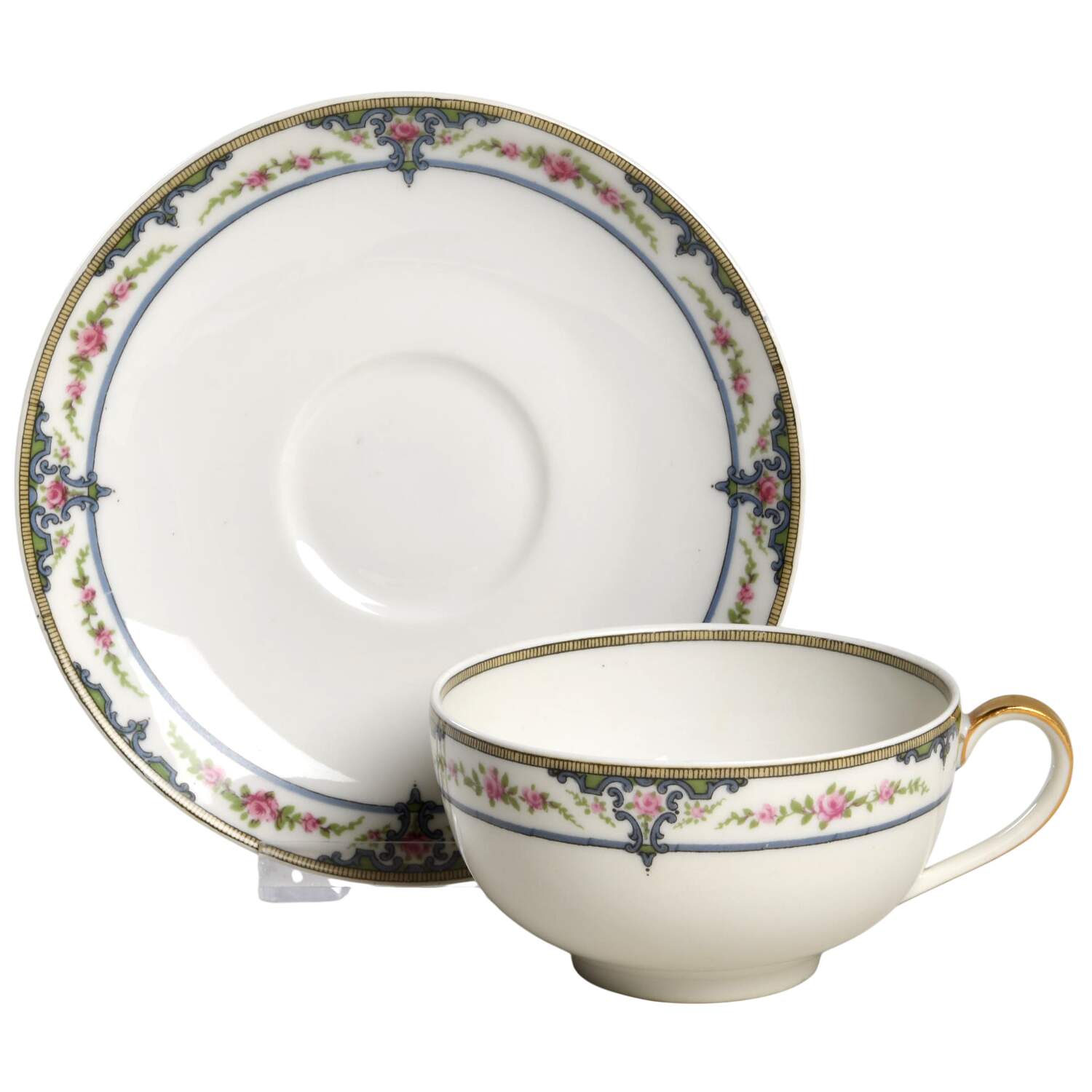 Schleiger 618a Flat Cup & Saucer Set by Haviland-1