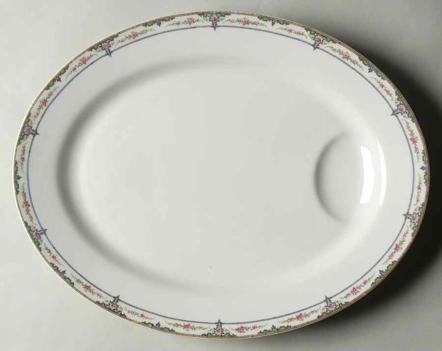 Schleiger 618a 16" Oval Serving Platter by Haviland-1