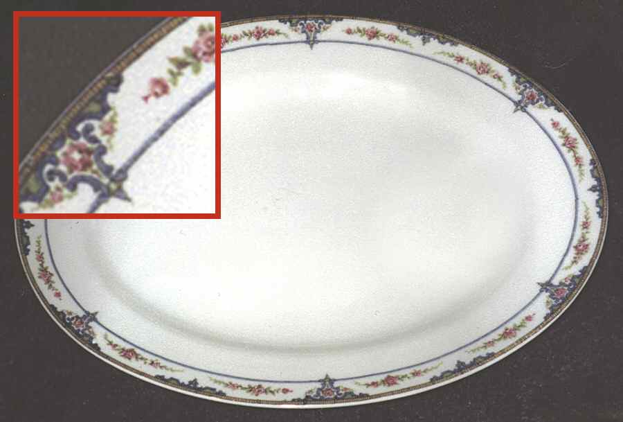 Schleiger 618a 14" Oval Serving Platter by Haviland-1