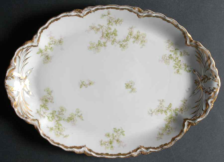 Schleiger 61G 13" Oval Serving Platter by Haviland-1