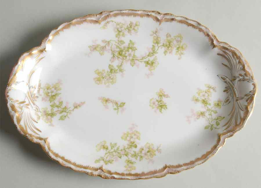 Schleiger 61G 9" Oval Serving Platter by Haviland-1
