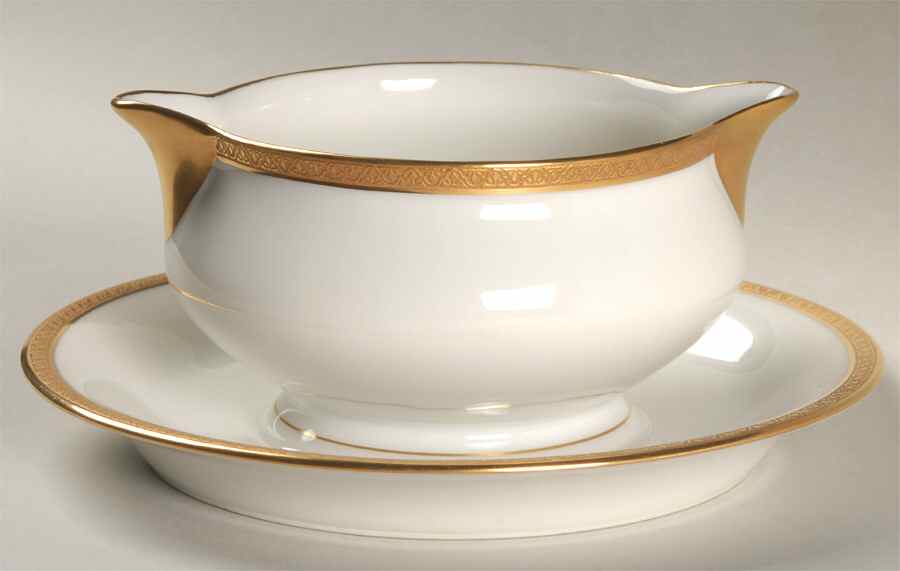 Schleiger 623 Gravy Boat with Attached Underplate by Haviland-1