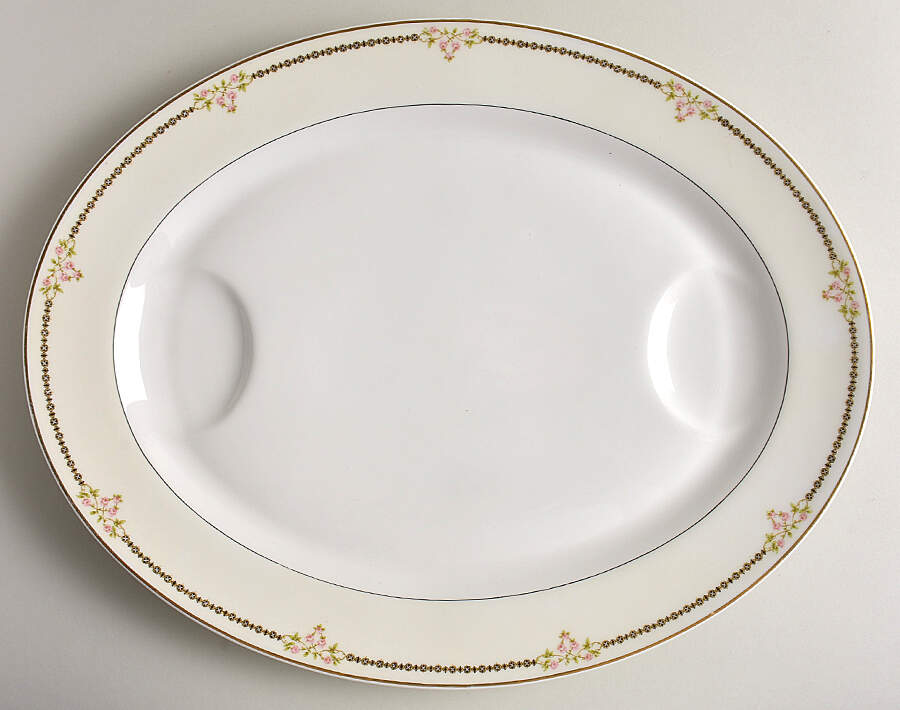 Schleiger 624a 18" Oval Serving Platter by Haviland-1
