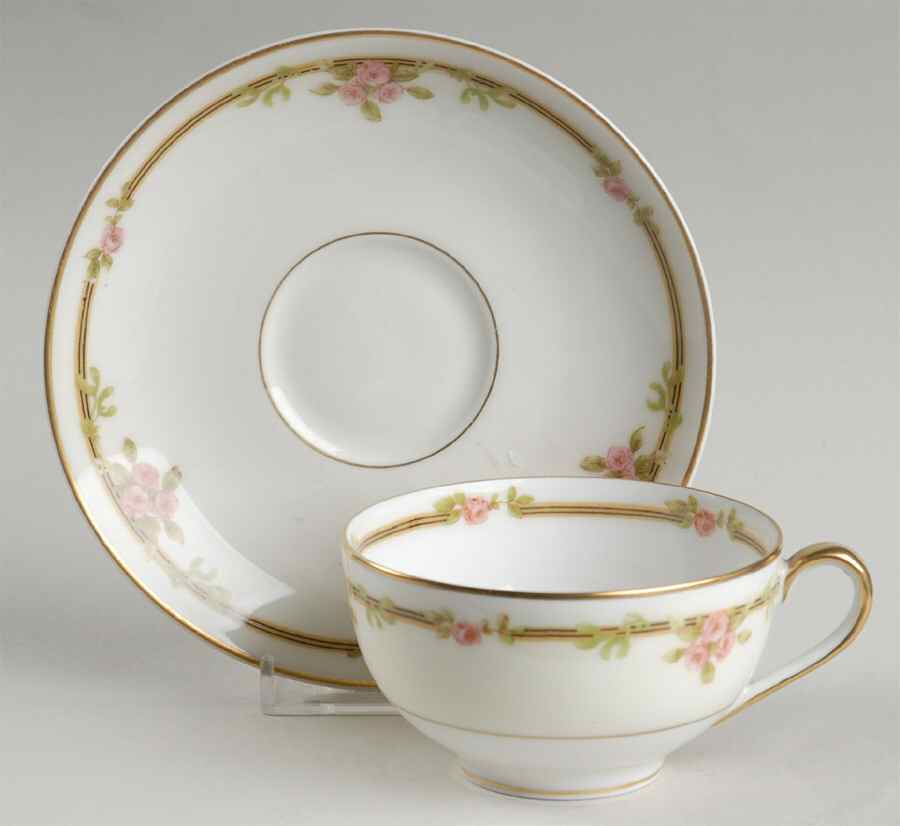 Schleiger 625 Flat Cup & Saucer Set by Haviland-1