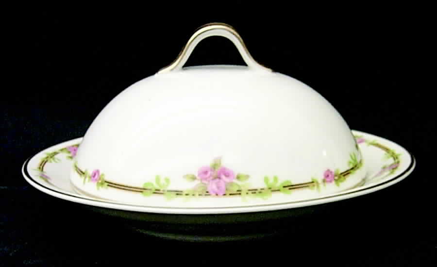 Schleiger 625A Round Covered Butter by Haviland-1