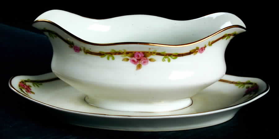 Schleiger 625A Gravy Boat with Attached Underplate by Haviland-1