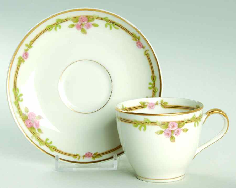 Schleiger 625A Flat Demitasse Cup & Saucer Set by Haviland-1