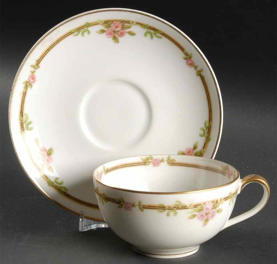 Schleiger 625A Flat Cup & Saucer Set by Haviland-1