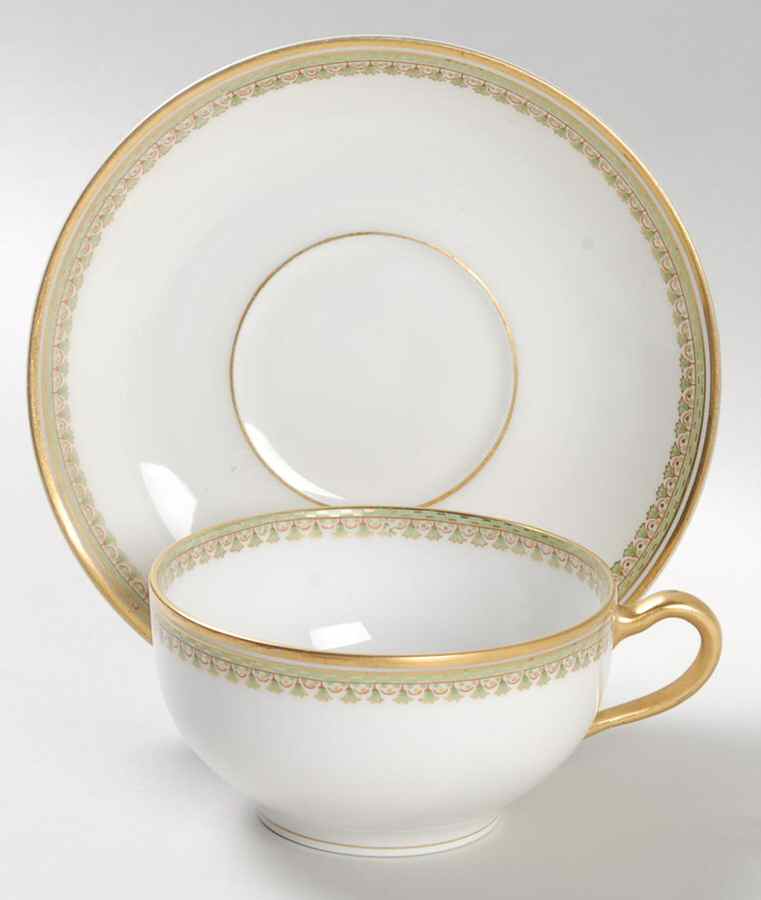 Schleiger 629 Flat Cup & Saucer Set by Haviland-1