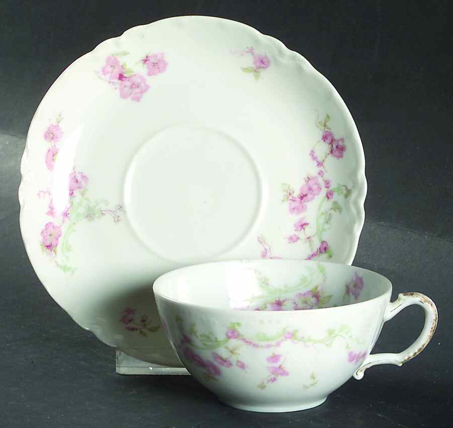 Schleiger 63 Flat Cup & Saucer Set by Haviland-1
