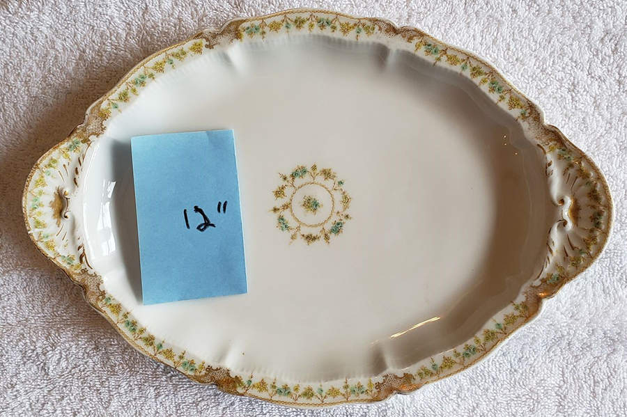 Schleiger 630a 12" Oval Serving Platter by Haviland-1