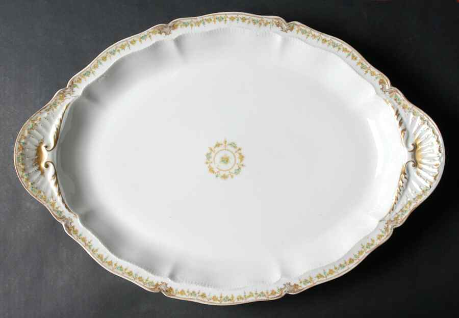 Schleiger 630a 18" Oval Serving Platter by Haviland-1