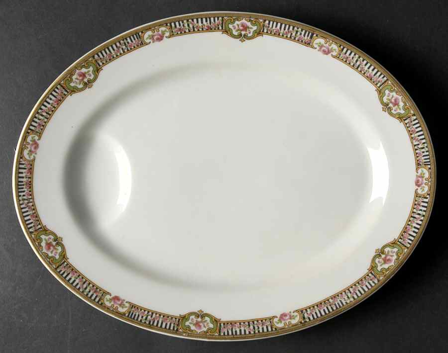 Schleiger 631 11" Oval Serving Platter by Haviland-1