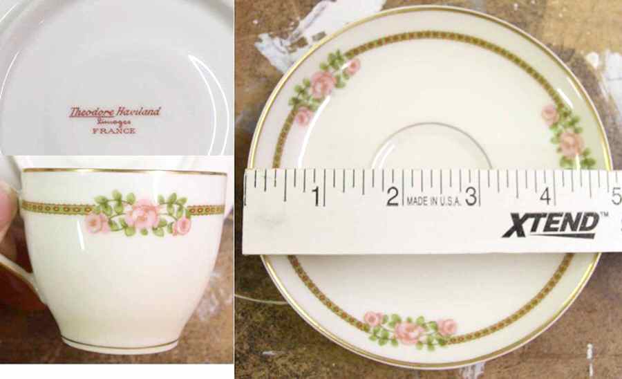 Schleiger 636A Flat Demitasse Cup & Saucer Set by Haviland-1