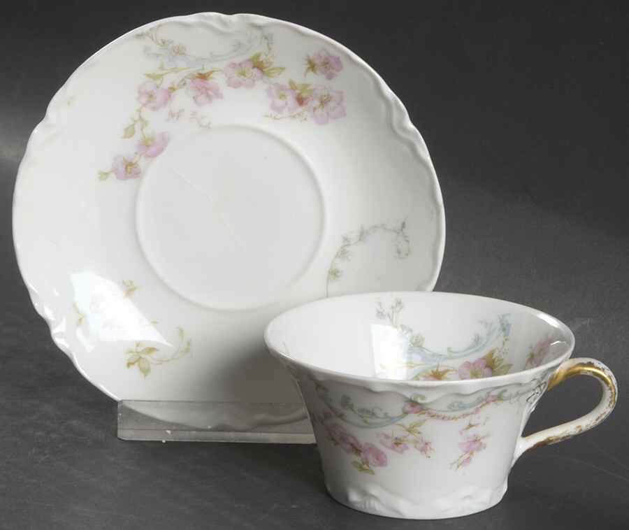 Schleiger 63B Flat Demitasse Cup & Saucer Set by Haviland-1