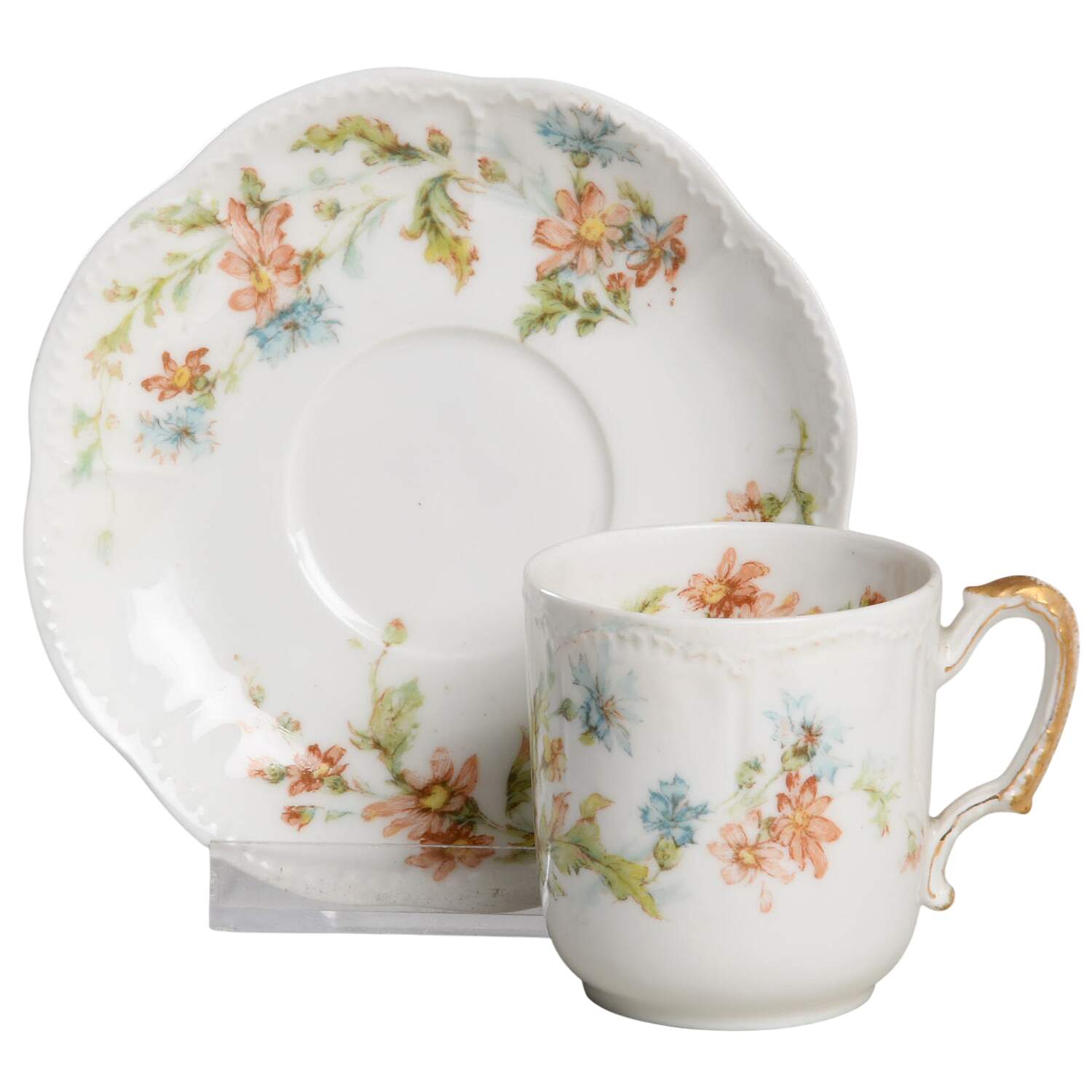 Schleiger 659 Flat Demitasse Cup & Saucer Set by Haviland-1