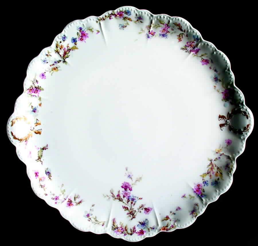 Schleiger 659 Handled Cake Plate by Haviland-1