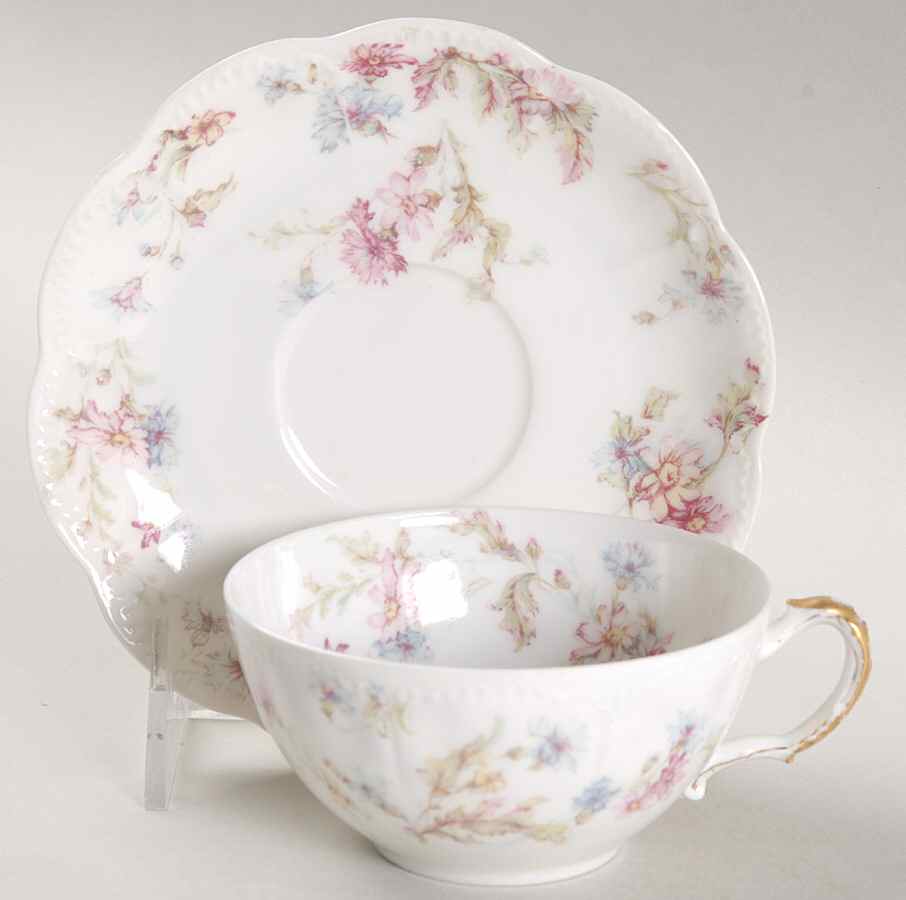 Schleiger 659 Flat Cup & Saucer Set by Haviland-1