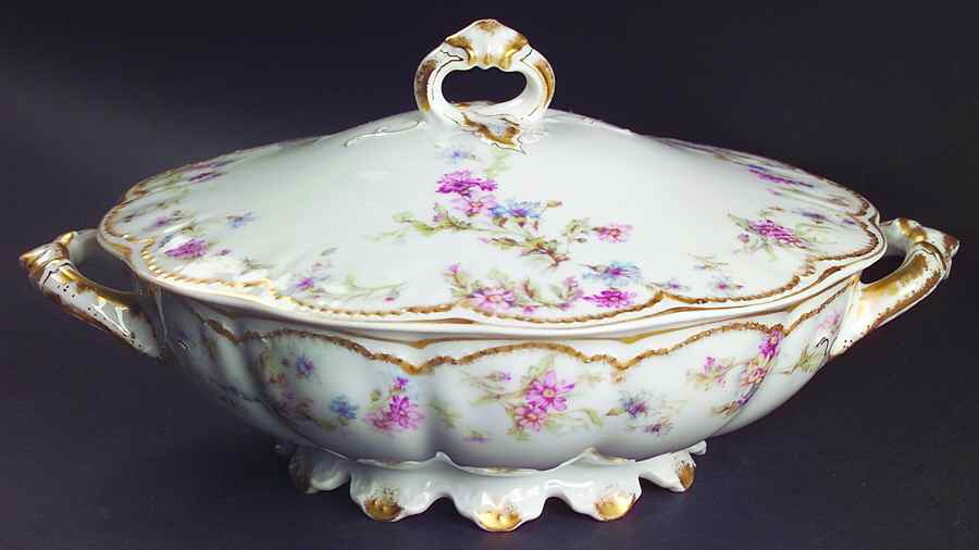 Schleiger 659A Round Covered Vegetable by Haviland-1