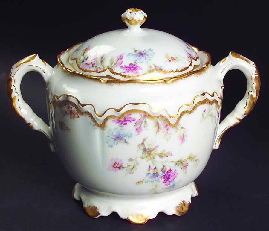 Schleiger 659A Sugar Bowl & Lid by Haviland-1