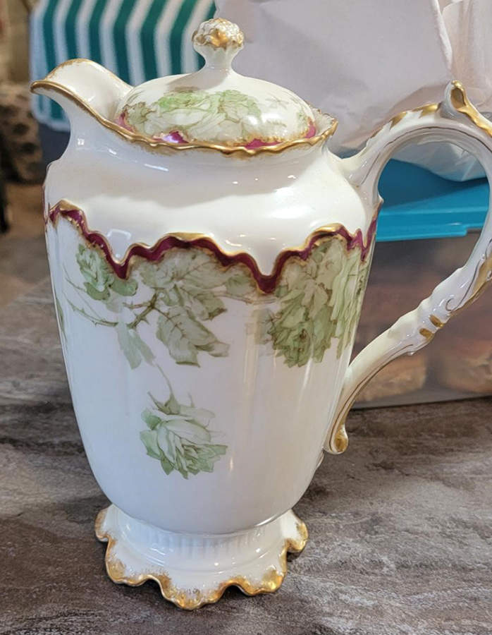 Schleiger 65a Chocolate Pot & Lid by Haviland-1