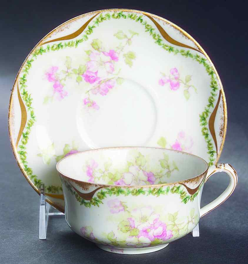 Schleiger 66 Flat Cup & Saucer Set by Haviland-1