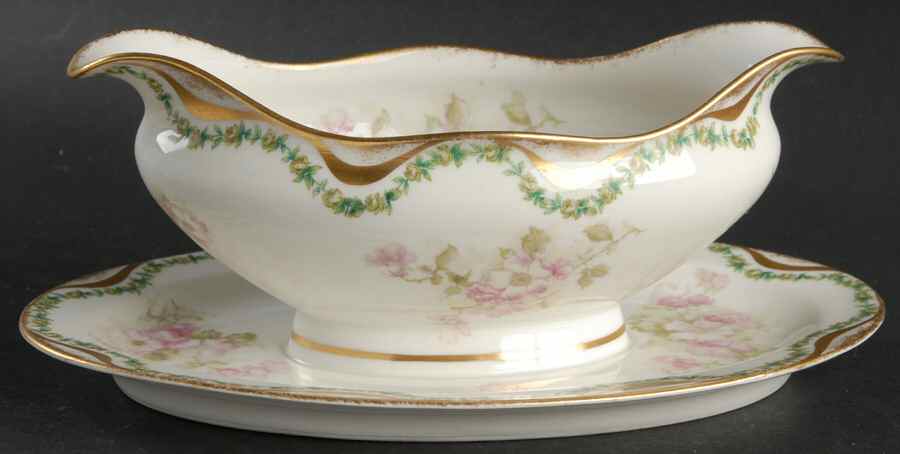 Schleiger 66 Gravy Boat with Attached Underplate by Haviland-1